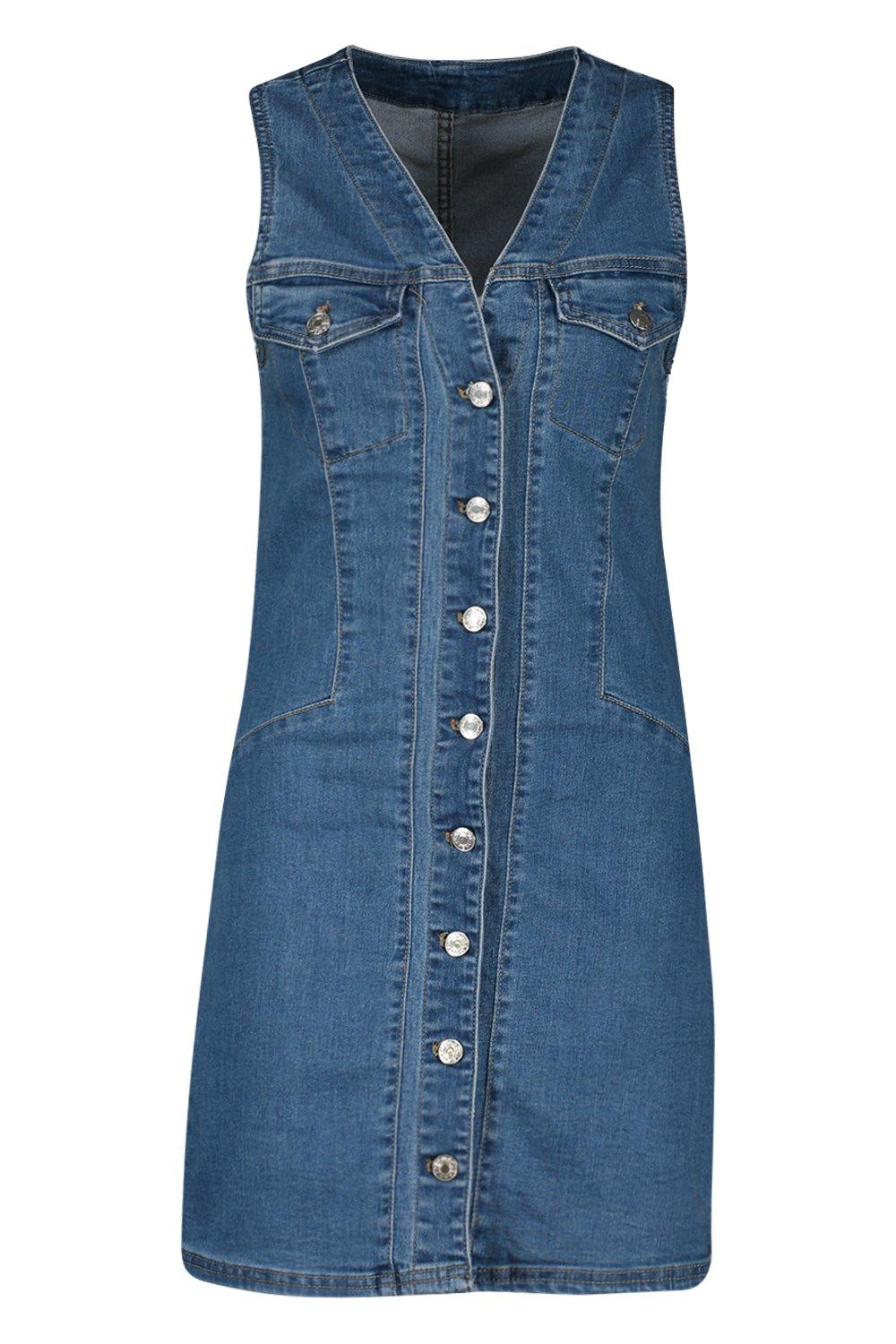 Robe jean boutonnée devant sales